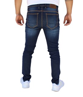Foto 5 | Pantalón Skinny De Mezclilla Mod 1 Azul Obscuro Demo John Silver