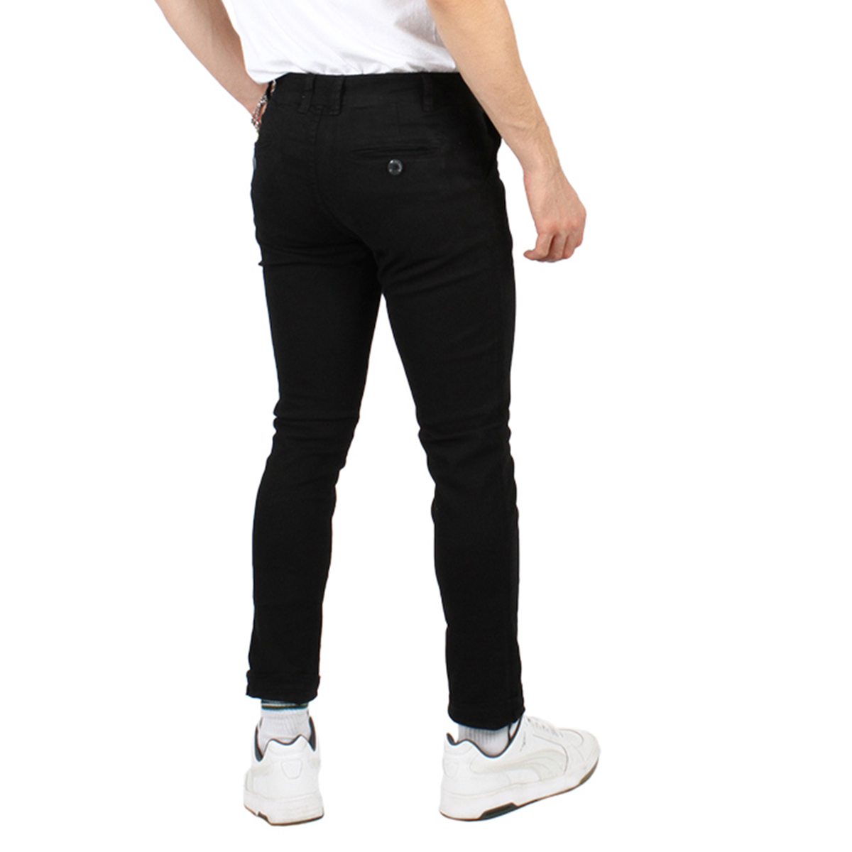 Foto 4 pulgar | Pantalón De Hombre De Gabardina Casual Strech Skinny