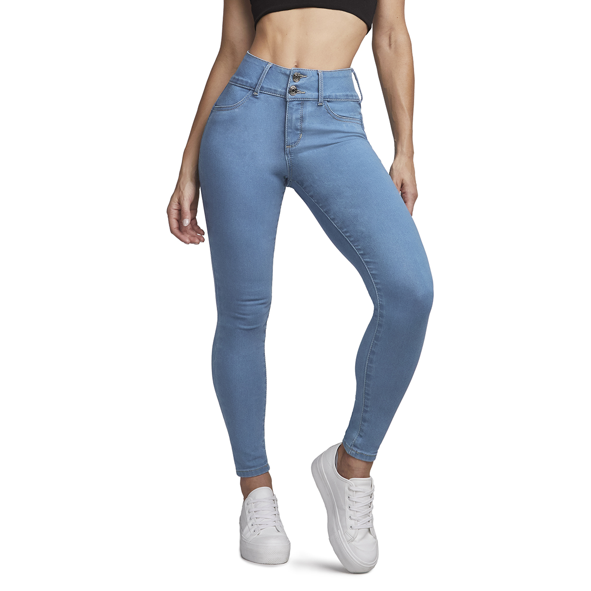 Foto 2 pulgar | Jeans Mujer Super Skinny Cintura Media Push Up 1170stcl