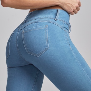 Foto 4 | Jeans Mujer Super Skinny Cintura Media Push Up 1170stcl