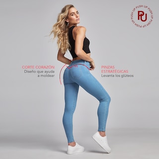 Foto 6 | Jeans Mujer Super Skinny Cintura Media Push Up 1170stcl