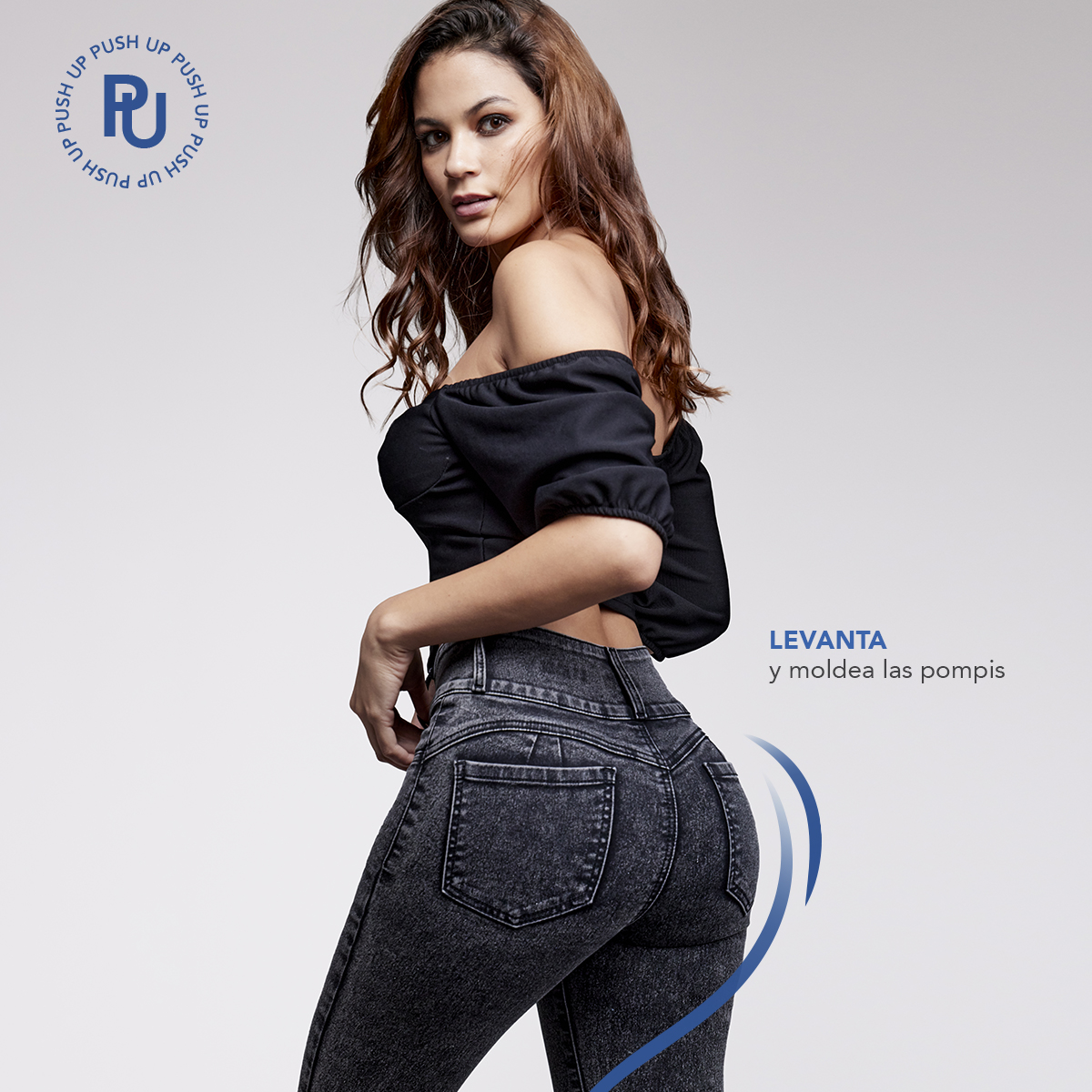 Foto 6 pulgar | Jeans Mujer Super Skinny Cintura Alta Push Up 2144gris