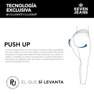 Foto 7 | Jeans Mujer Super Skinny Cintura Alta Push Up 2144gris