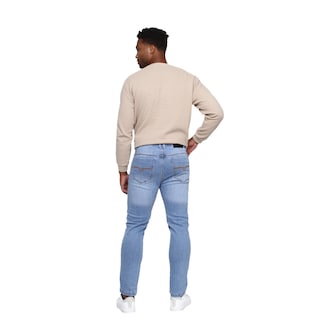 Foto 3 | Pantalón De Hombre Slim Fit Azul Super Claro