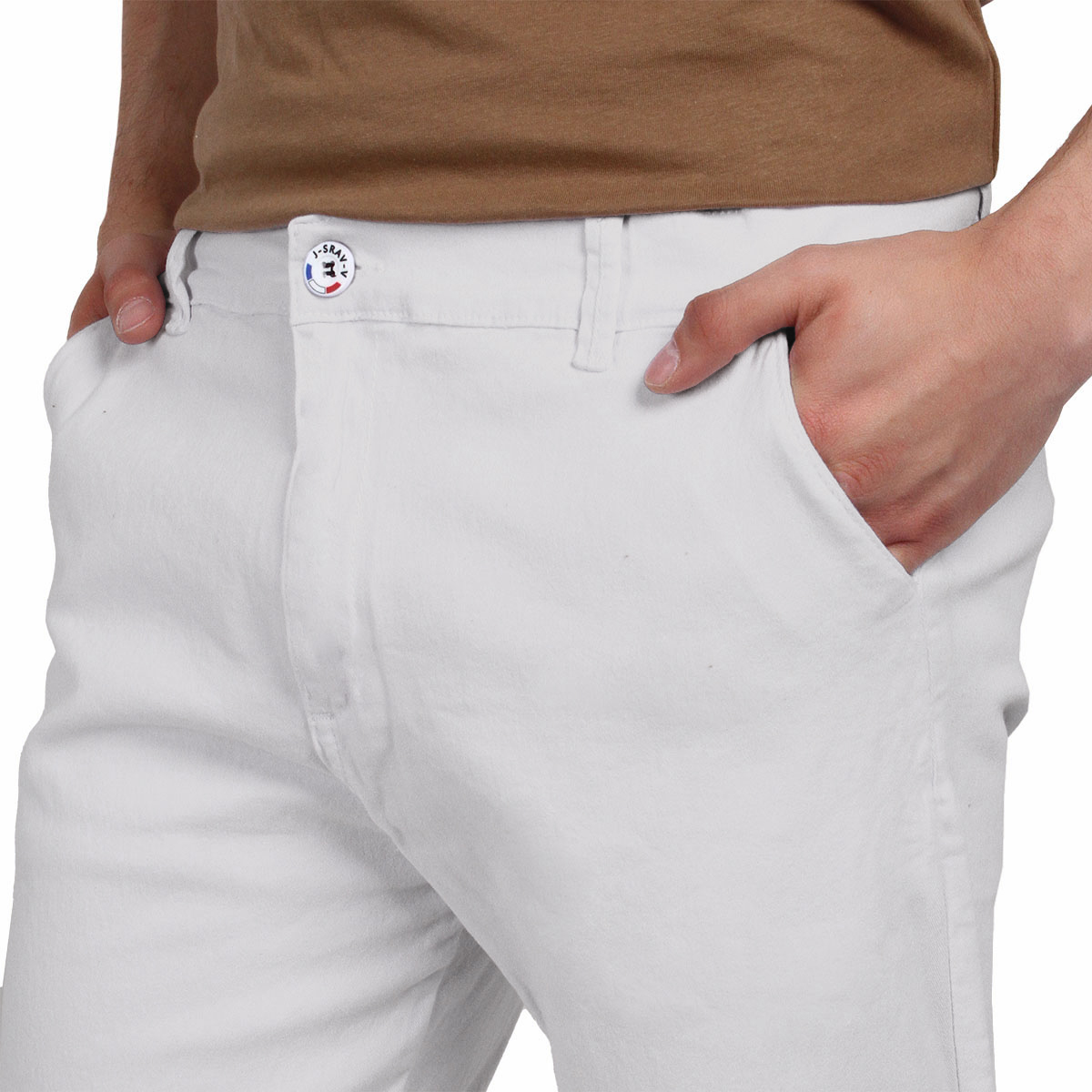 Foto 3 pulgar | Pantalón De Hombre Gabardina Skinny Plateado