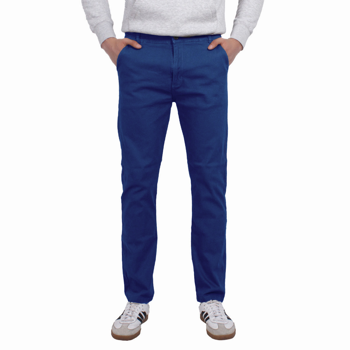 Foto 2 pulgar | Pantalón De Hombre De Gabardina Casual  Skinny Azul Pizarra