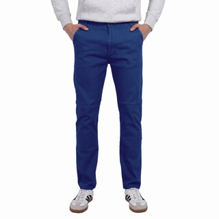 Foto 1 | Pantalón De Hombre De Gabardina Casual Skinny Azul Pizarra