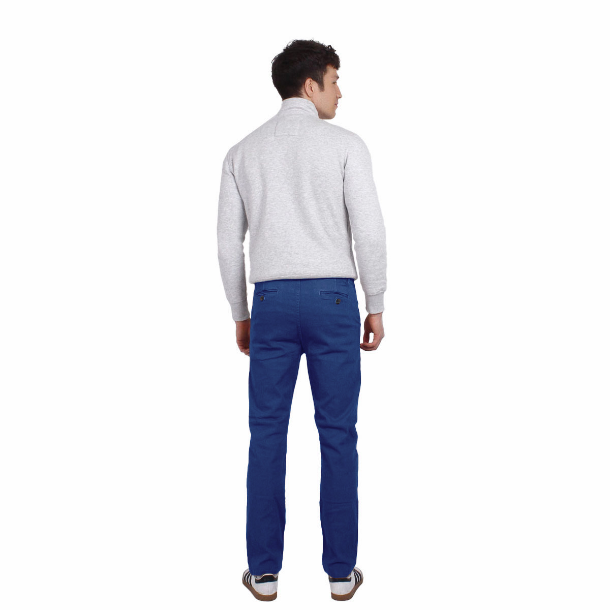 Foto 4 pulgar | Pantalón De Hombre De Gabardina Casual  Skinny Azul Pizarra