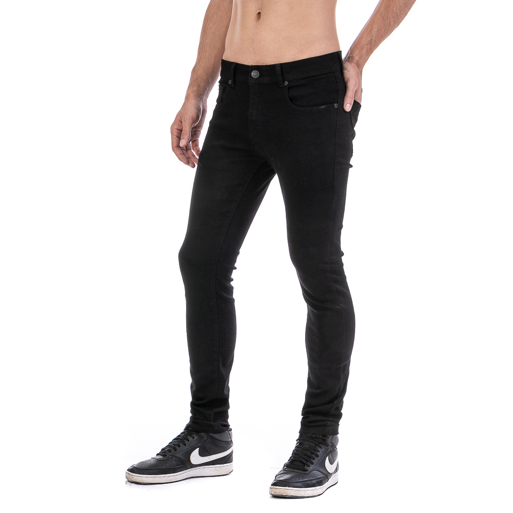 Pantalón Mezclilla Stretch para Hombre Opps Jeans color Negro Slim