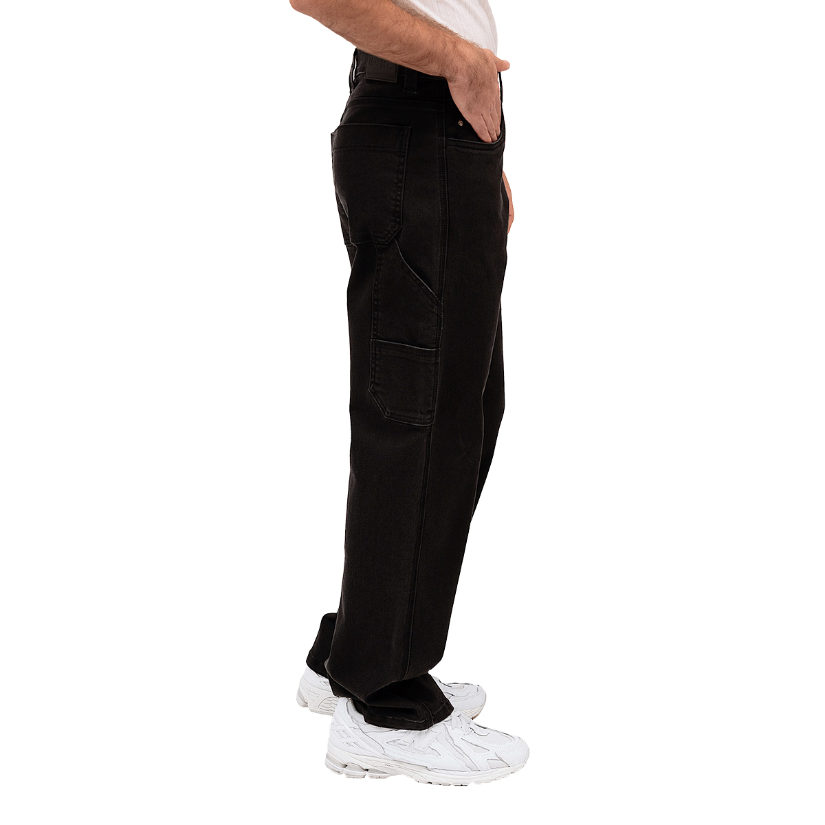 Foto 2 | Jeans De Mezclilla Mchk 8025. Corte Carpintero Tiro Alto Negro para Caballero