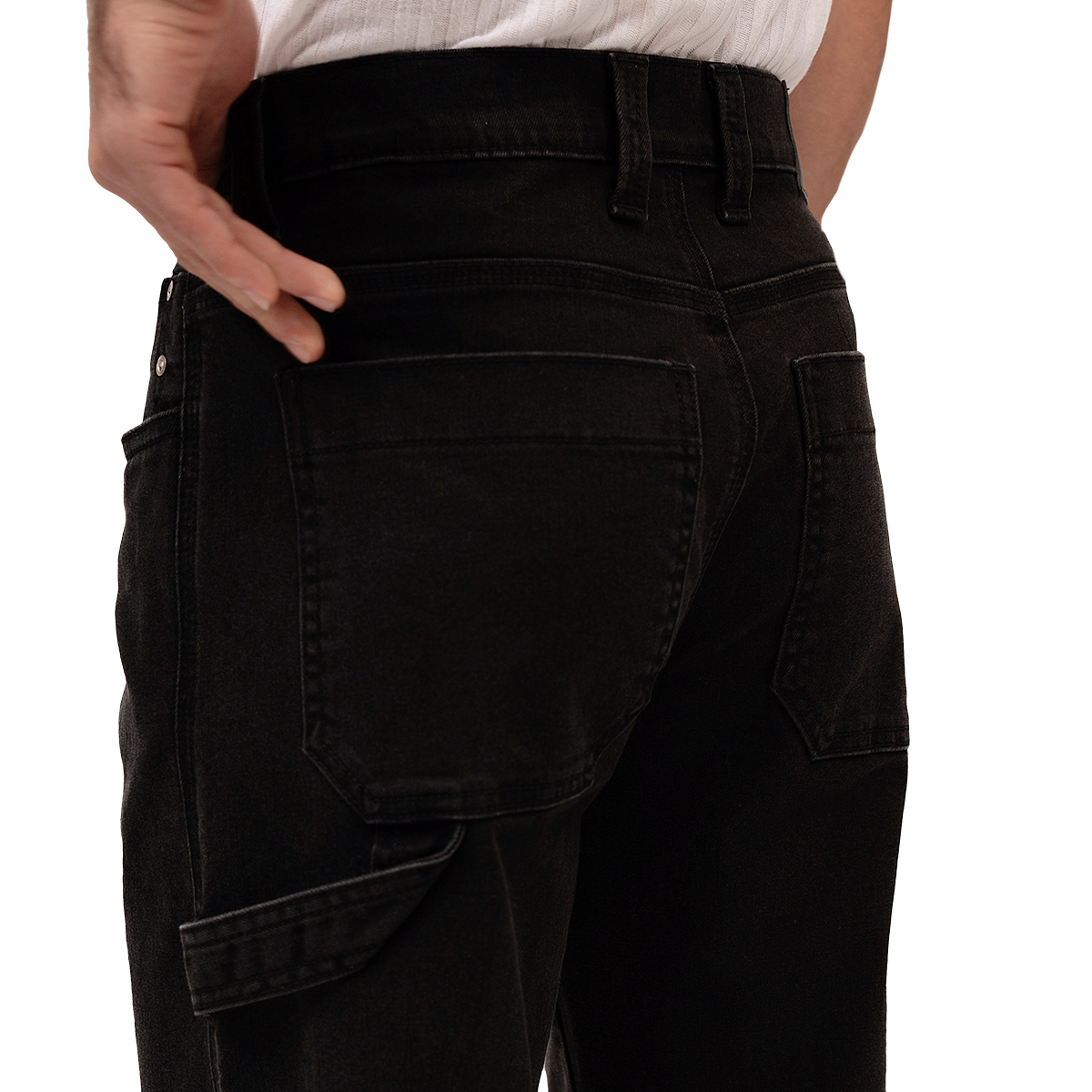 Foto 6 pulgar | Jeans De Mezclilla Mchk 8025. Corte Carpintero Tiro Alto Negro para Caballero