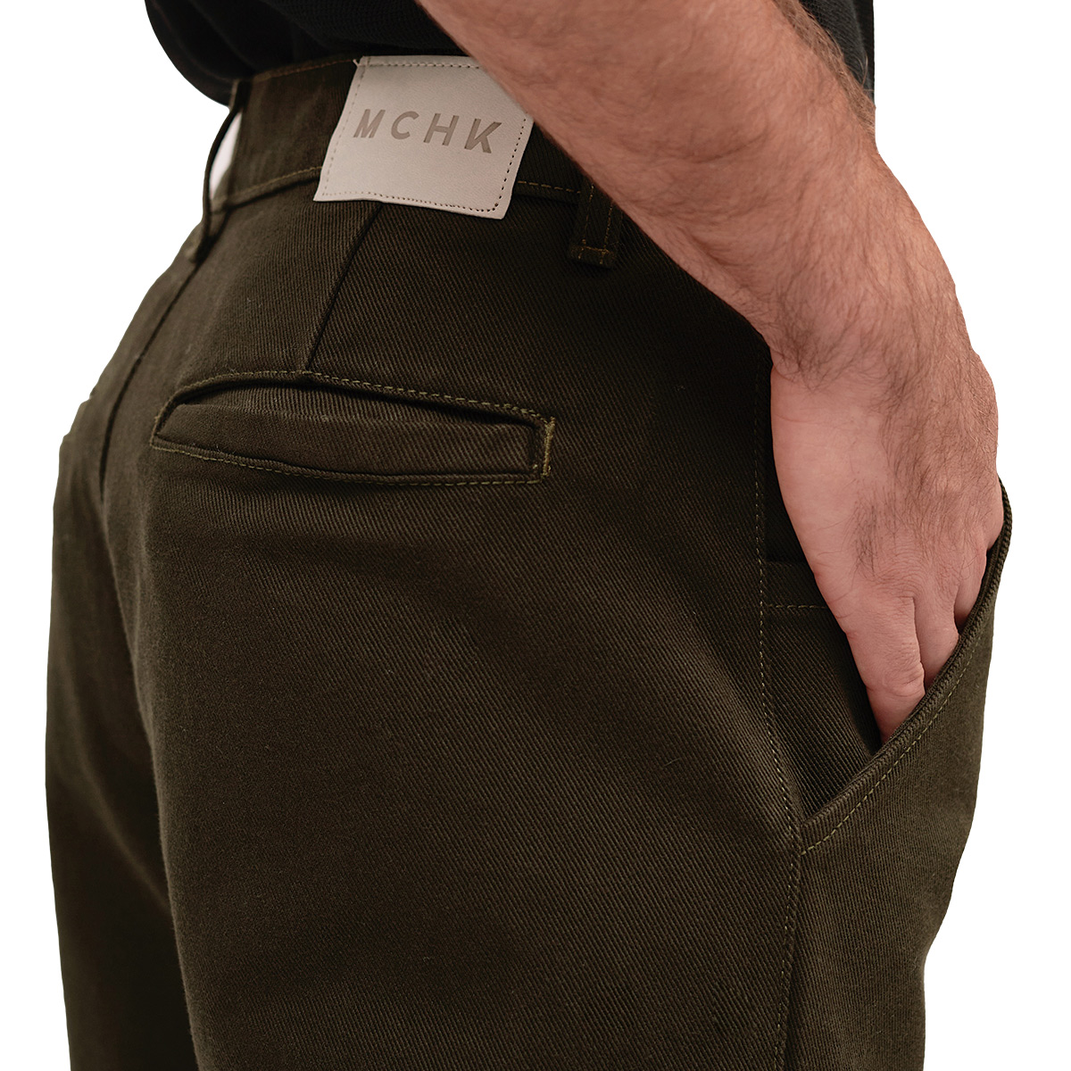 Foto 5 | Jeans de Mezclilla MCHK Pinzas Color Militar para Caballero