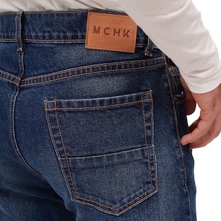 Foto 5 | Jeans de Mezclilla MCHK Azules Rectos Tiro Alto para Caballero