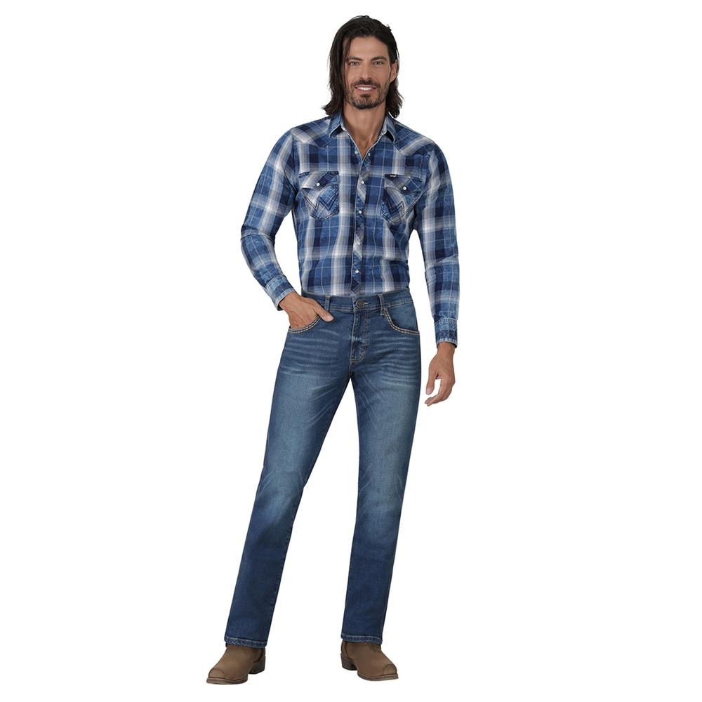 Foto 5 pulgar | Jeans Vaqueros Wrangler Slim Straight 402 Azul para Hombre