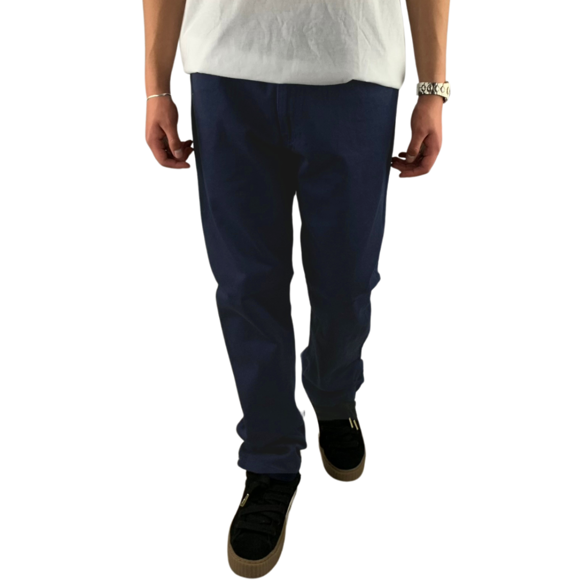 Pantalón Slim Gabardina Indutex Y Moda Azul Para Hombre