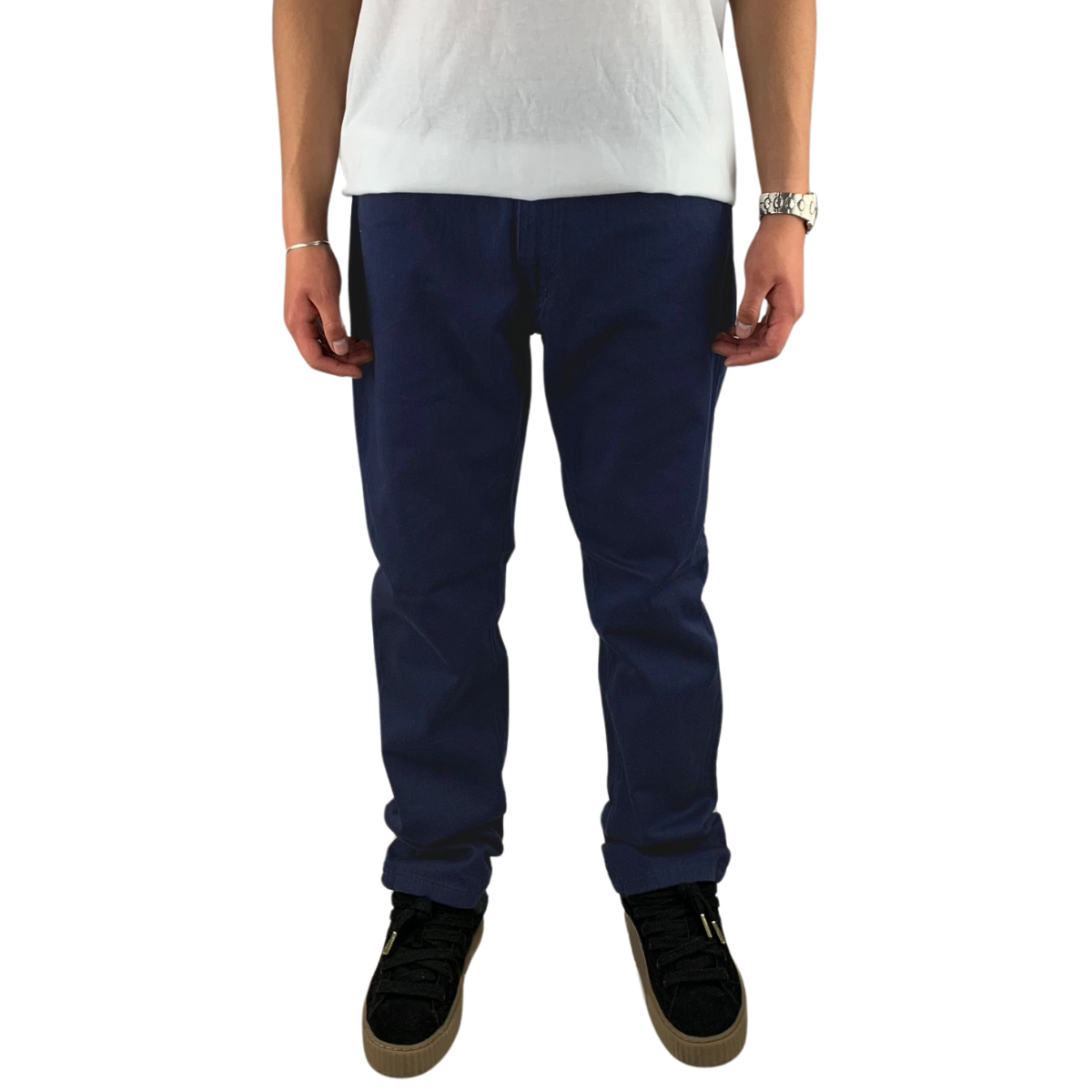 Foto 2 | Pantalón Slim Gabardina Indutex Y Moda Azul Para Hombre