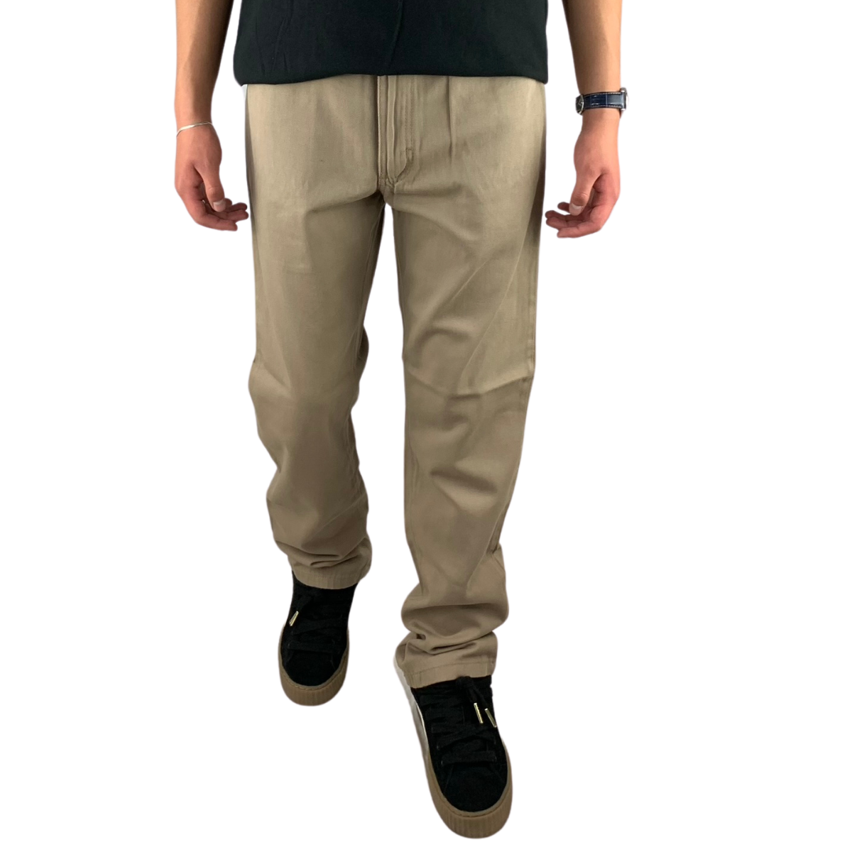 Pantalón Slim Gabardina Indutex Y Moda Beige Para Hombre