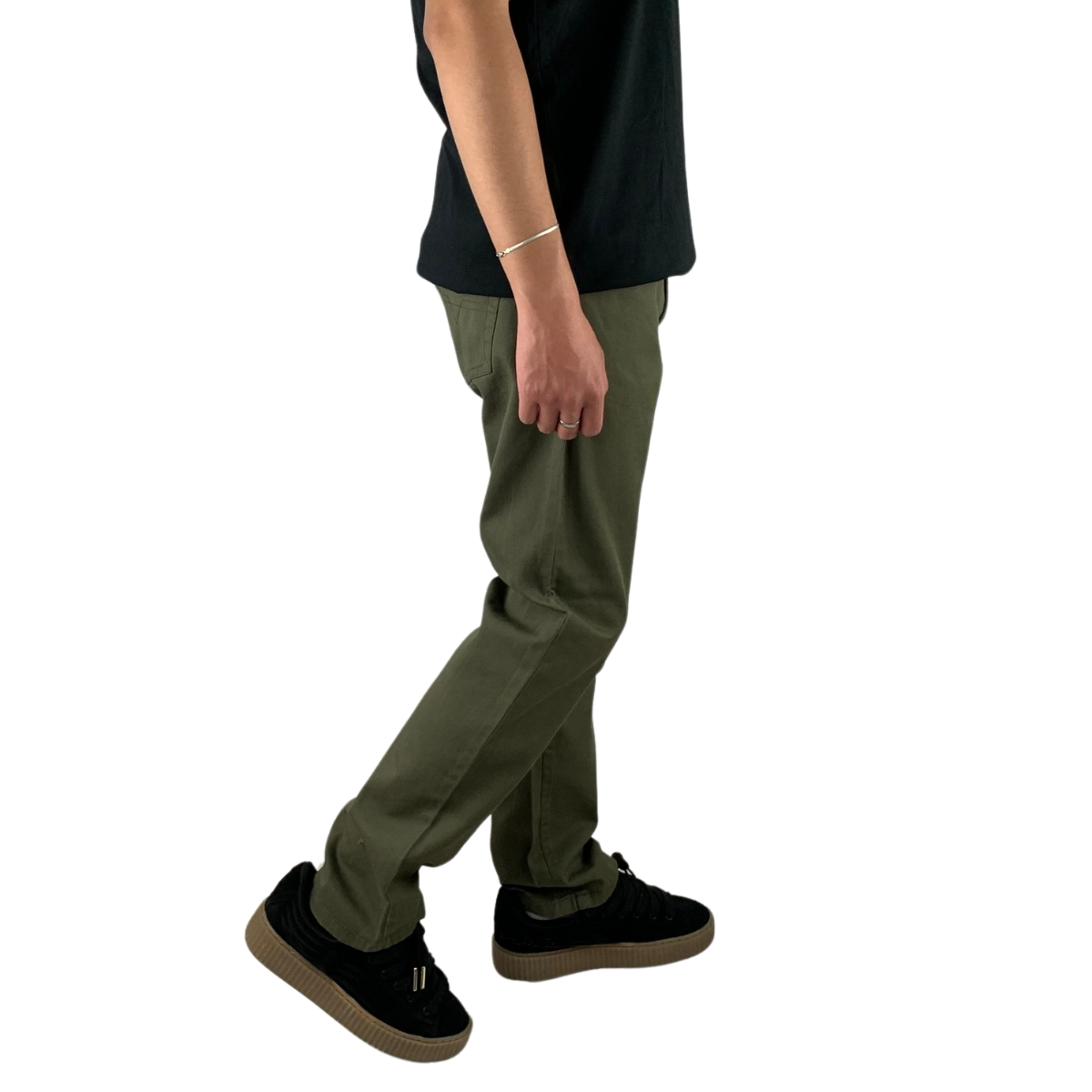 Foto 2 | Pantalón Slim Gabardina Indutex Y Moda Verde Para Hombre