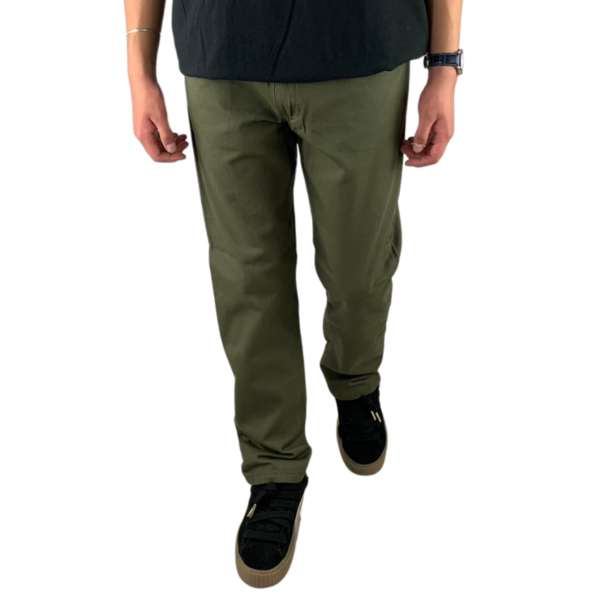 Foto 4 pulgar | Pantalón Slim Gabardina Indutex Y Moda Verde Para Hombre