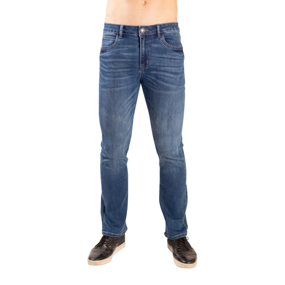 Foto 2 pulgar | Pantalón Slim Fit Hombre Jeanswest Black Mezclilla Confort 060 Azul