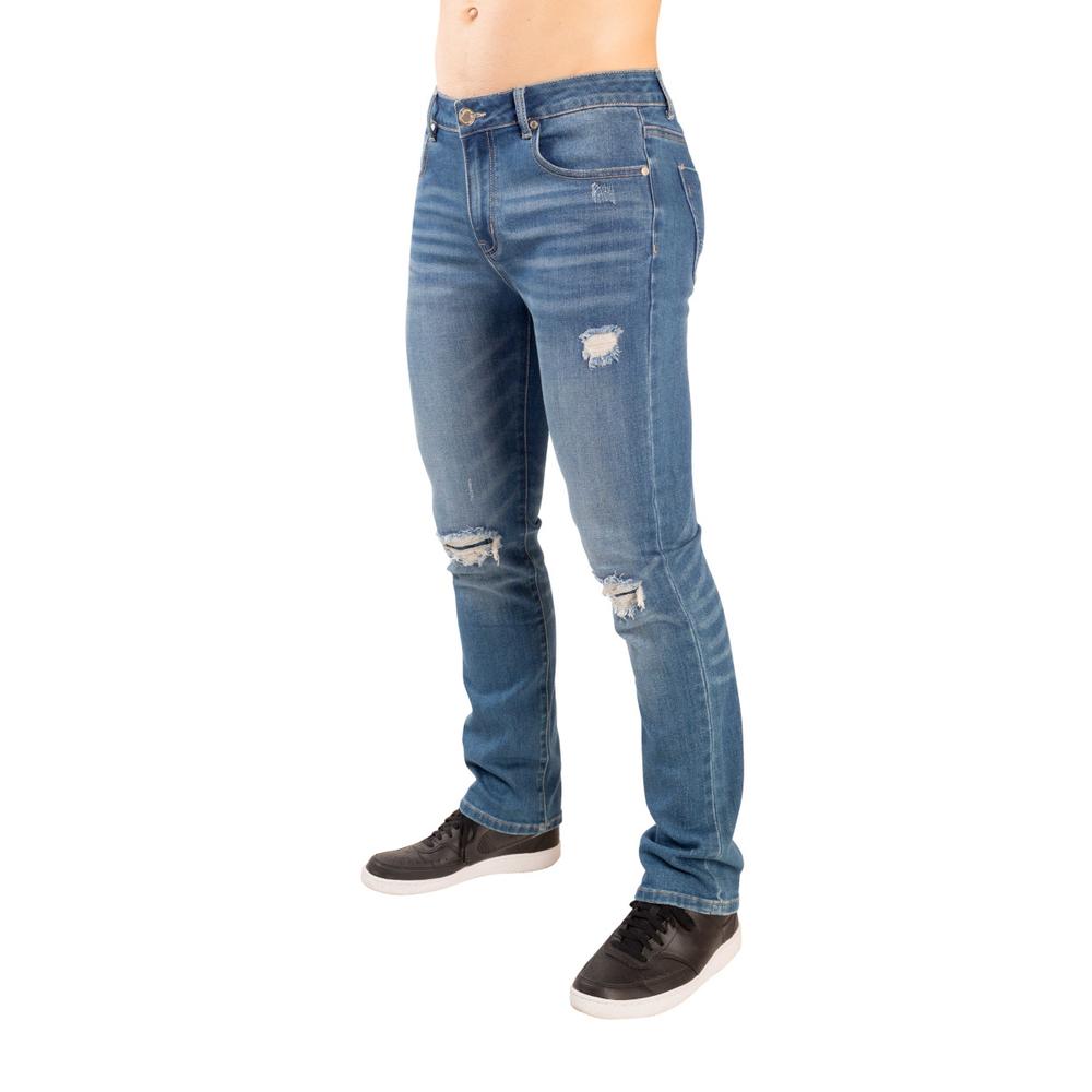 Foto 2 pulgar | Pantalón Slim Fit Hombre Jeanswest Black Mezclilla Confort 063 Azul