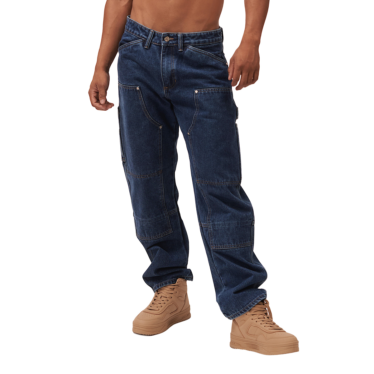 Foto 2 pulgar | Jeans De Mezclilla Mchk Corte Carpintero, Diseño De Bolsas. Para Hombre. Color Azul. Modelo 8063