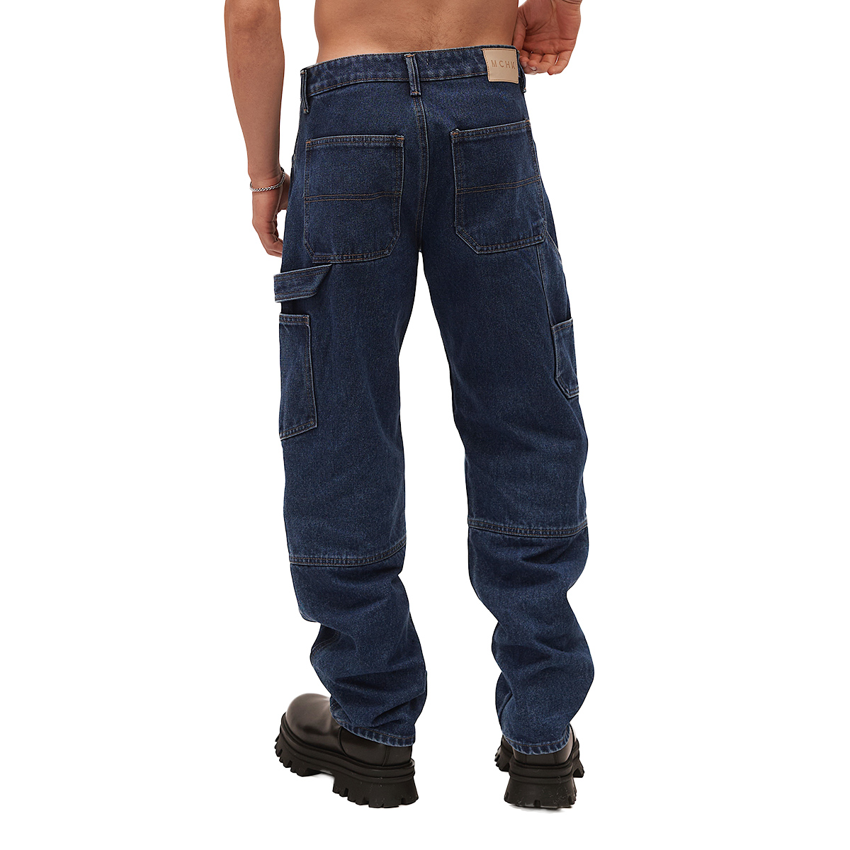 Foto 4 pulgar | Jeans De Mezclilla Mchk Corte Carpintero, Diseño De Bolsas. Para Hombre. Color Azul. Modelo 8063