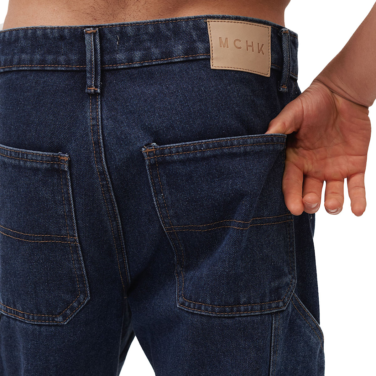 Foto 7 pulgar | Jeans De Mezclilla Mchk Corte Carpintero, Diseño De Bolsas. Para Hombre. Color Azul. Modelo 8063