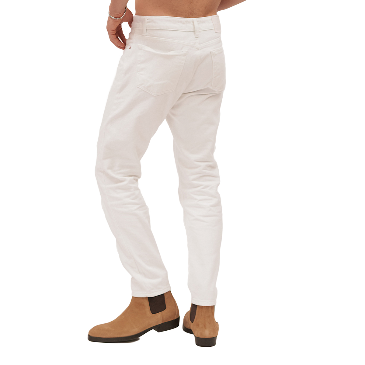Foto 4 pulgar | Jeans De Mezclilla Mchk Corte Cropped. Para Hombre. Color Blanco. Modelo 8062