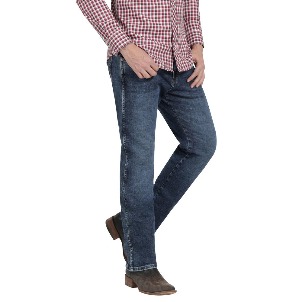 Foto 2 | Jeans Vaquero Hombre Wrangler Slim Straight 497 Azul