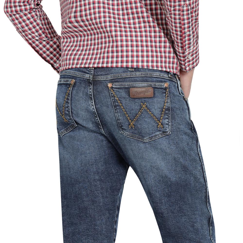 Foto 5 | Jeans Vaquero Hombre Wrangler Slim Straight 497 Azul