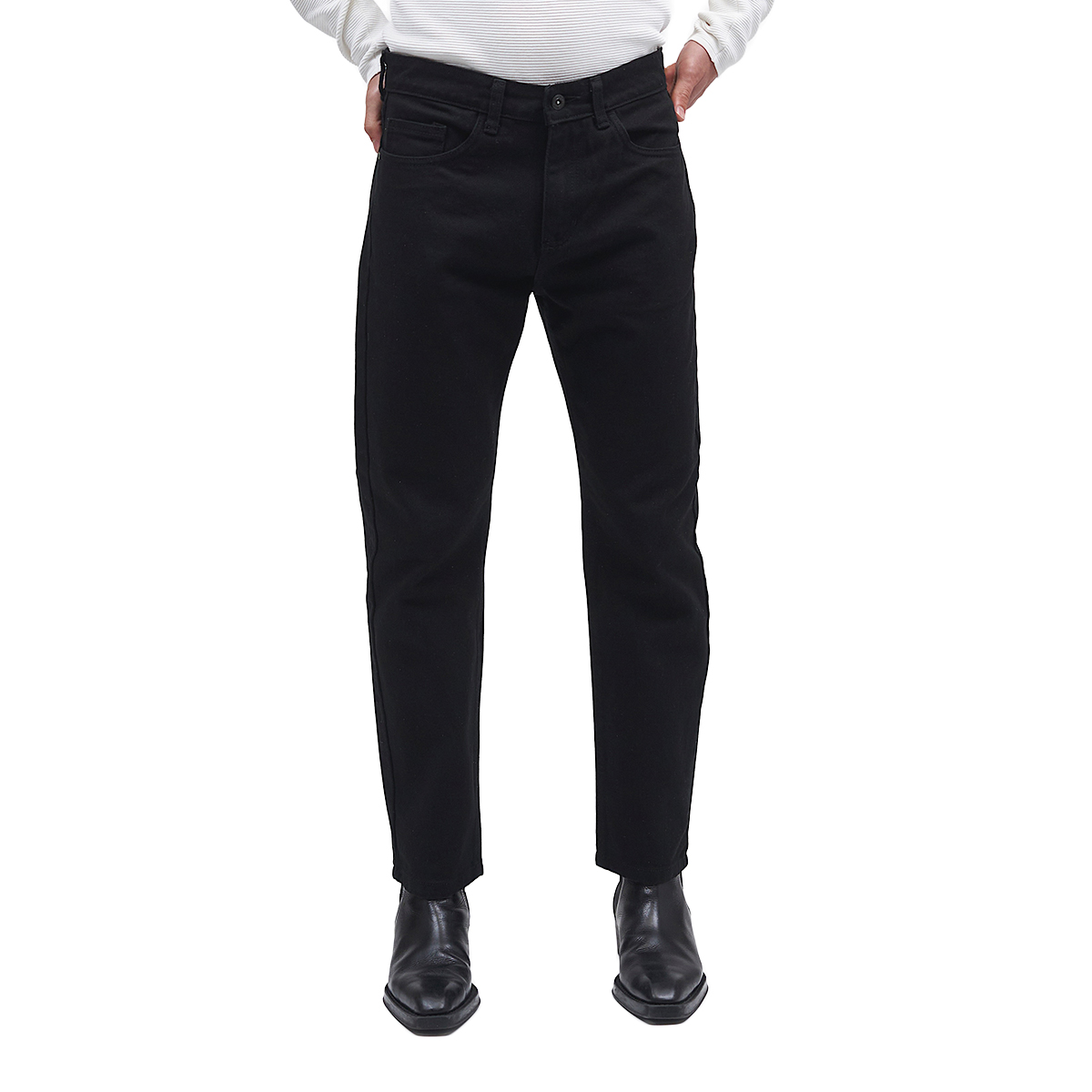 Foto 2 pulgar | Jeans de Mezclilla Mchk Cropped 8072 Negros para Hombre