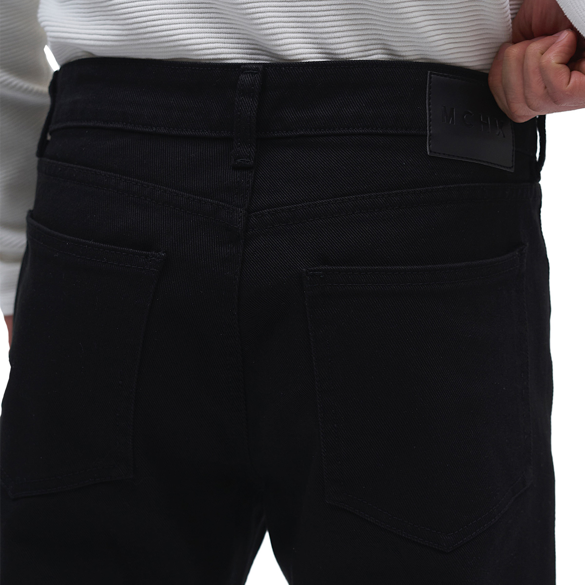 Foto 5 pulgar | Jeans de Mezclilla Mchk Cropped 8072 Negros para Hombre