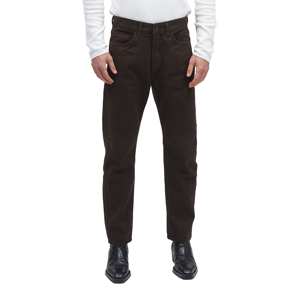Foto 1 | Jeans de Mezclilla Mchk Cropped 8071 Cafés para Hombre