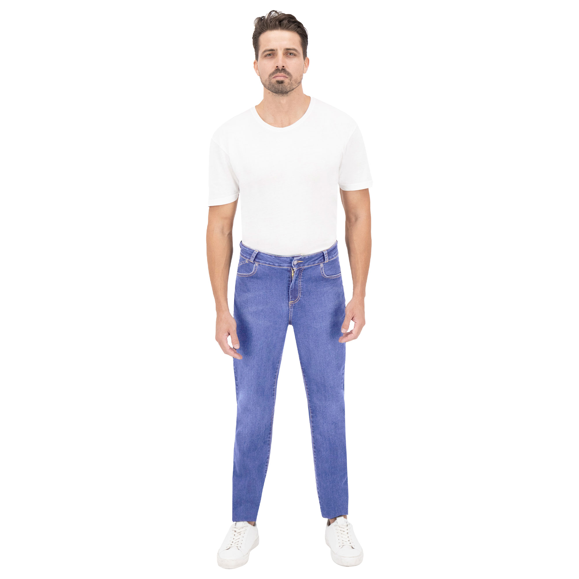 Foto 4 pulgar | Pantalón Slim Britos Jeans Hombre Azul Mezclilla 803518