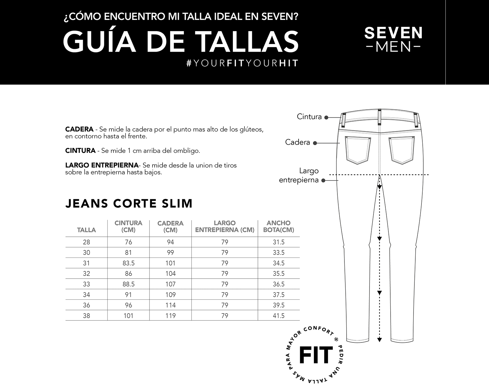 Foto 6 pulgar | Jeans Mezclilla Hombre Pantalon Slim Cintura Regular Seven Jeans