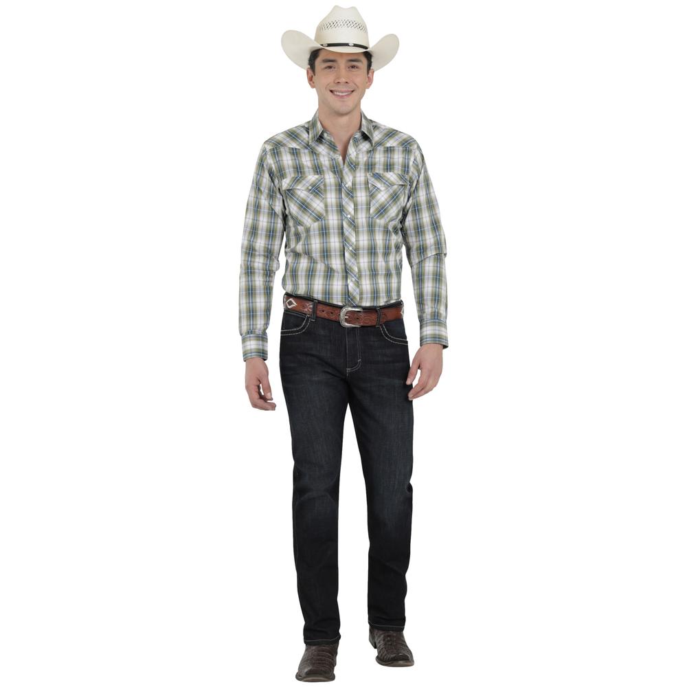 Foto 5 pulgar | Jeans Vaquero Wrangler Hombre Western Slim Straight 318 Azul