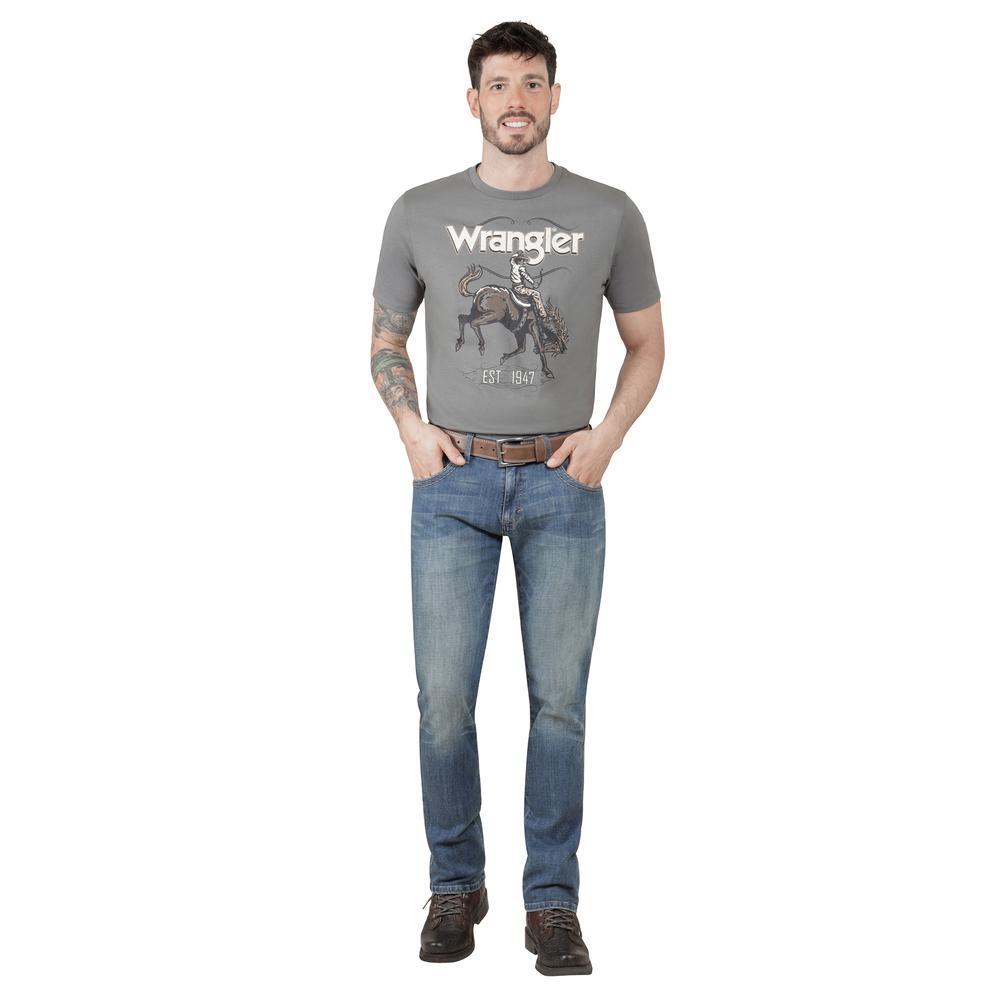 Foto 5 pulgar | Jeans Vaquero Wrangler Hombre Western Slim Straight 320 Azul