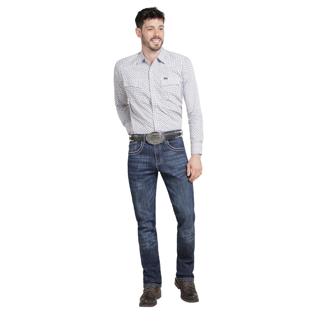 Foto 5 pulgar | Jeans Vaquero Wrangler Hombre Western Slim 262 Azul