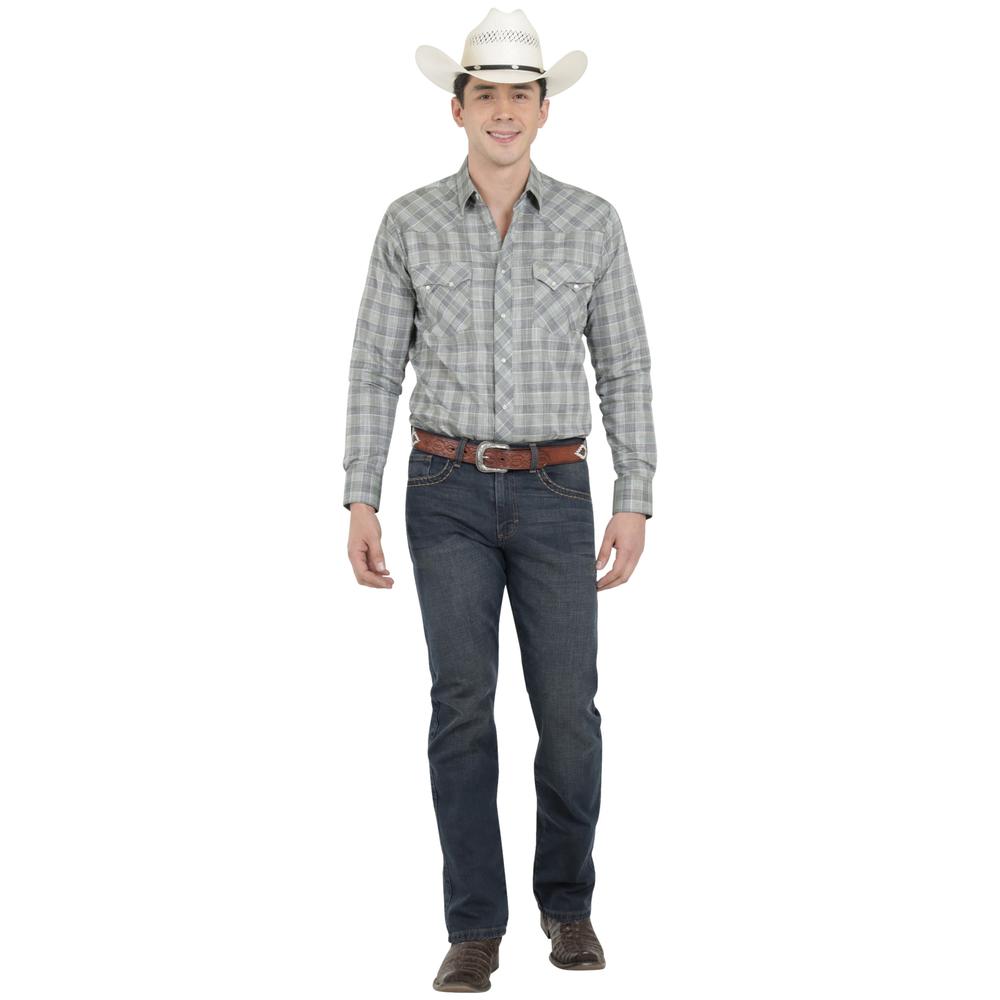 Foto 5 pulgar | Jeans Vaquero Wrangler Hombre Western Slim 276 Azul