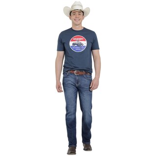 Foto 4 | Jeans Vaquero Wrangler Hombre Retro Slim Straight 480 Azul