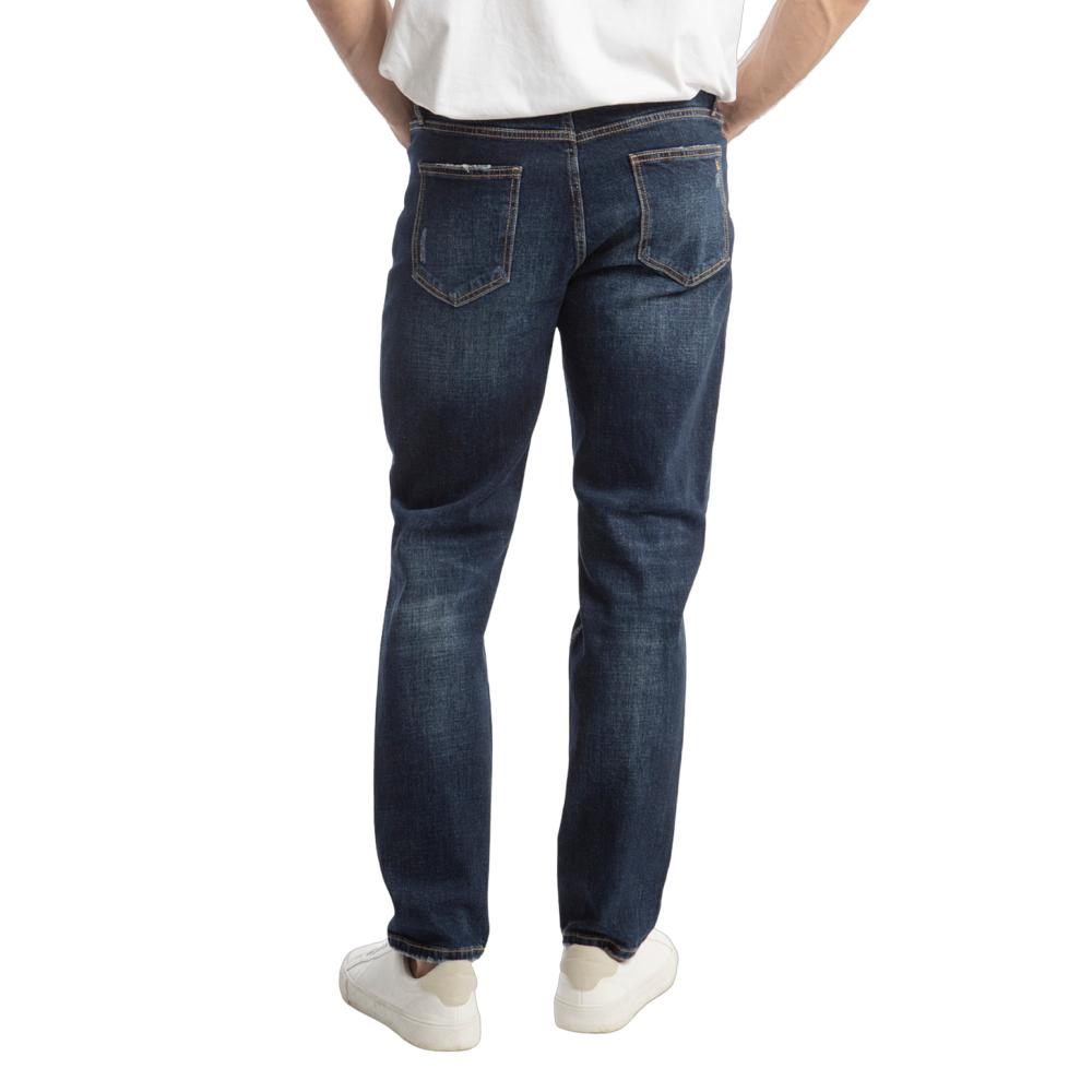 Foto 3 pulgar | Pantalón Slim Straight Hombre Balam Bl1187 Azul Oscuro