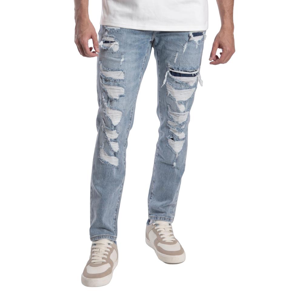 Foto 1 | Pantalón Slim Straight Hombre Balam Bl1200 Azul