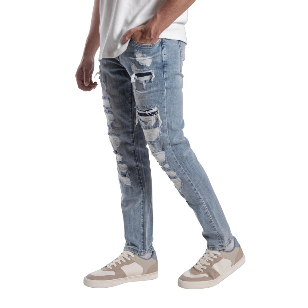 Foto 3 | Pantalón Slim Straight Hombre Balam Bl1200 Azul