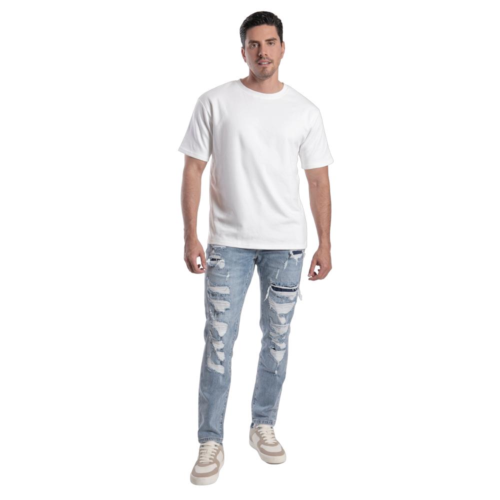 Foto 6 pulgar | Pantalón Slim Straight Hombre Balam Bl1200 Azul