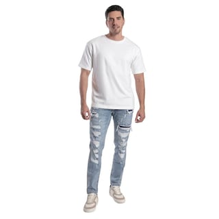 Foto 5 | Pantalón Slim Straight Hombre Balam Bl1200 Azul
