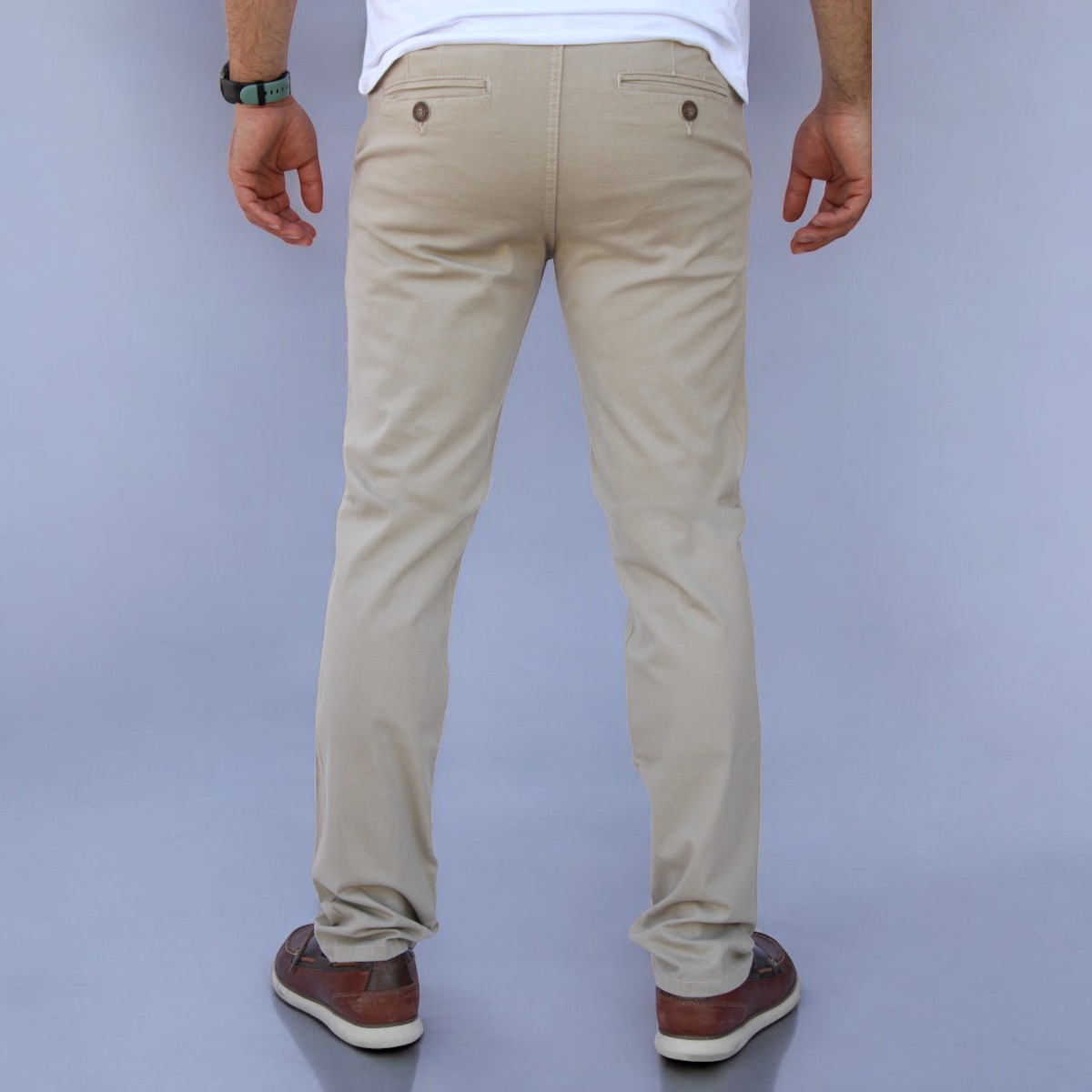 Foto 4 pulgar | Pantalón Slim Fit Gabardina Arena