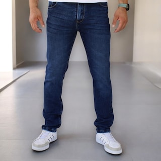 Foto 1 | Pantalón Slim Fit Mezclilla Azul Petroleo