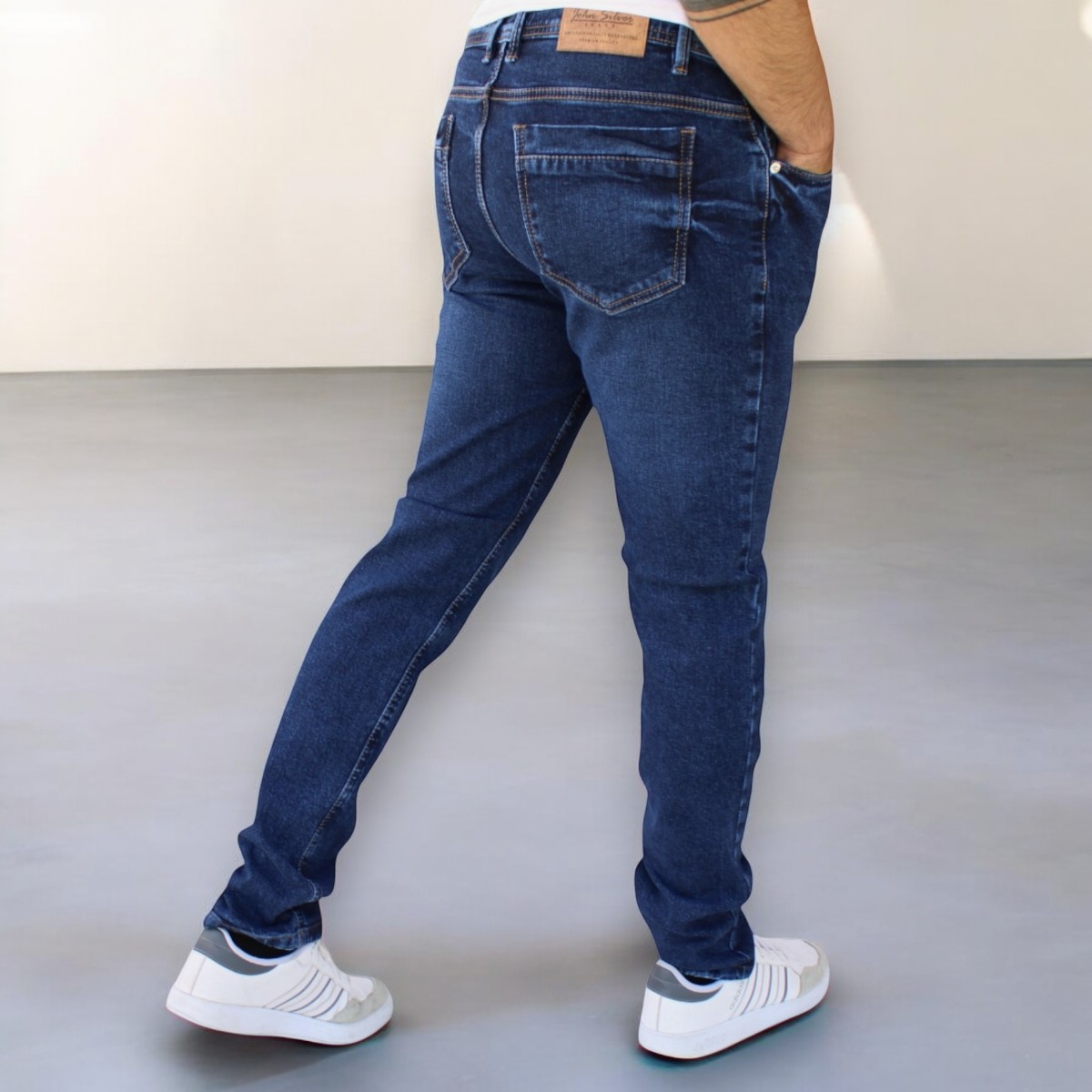 Foto 3 pulgar | Pantalón Slim Fit Mezclilla Azul Petroleo