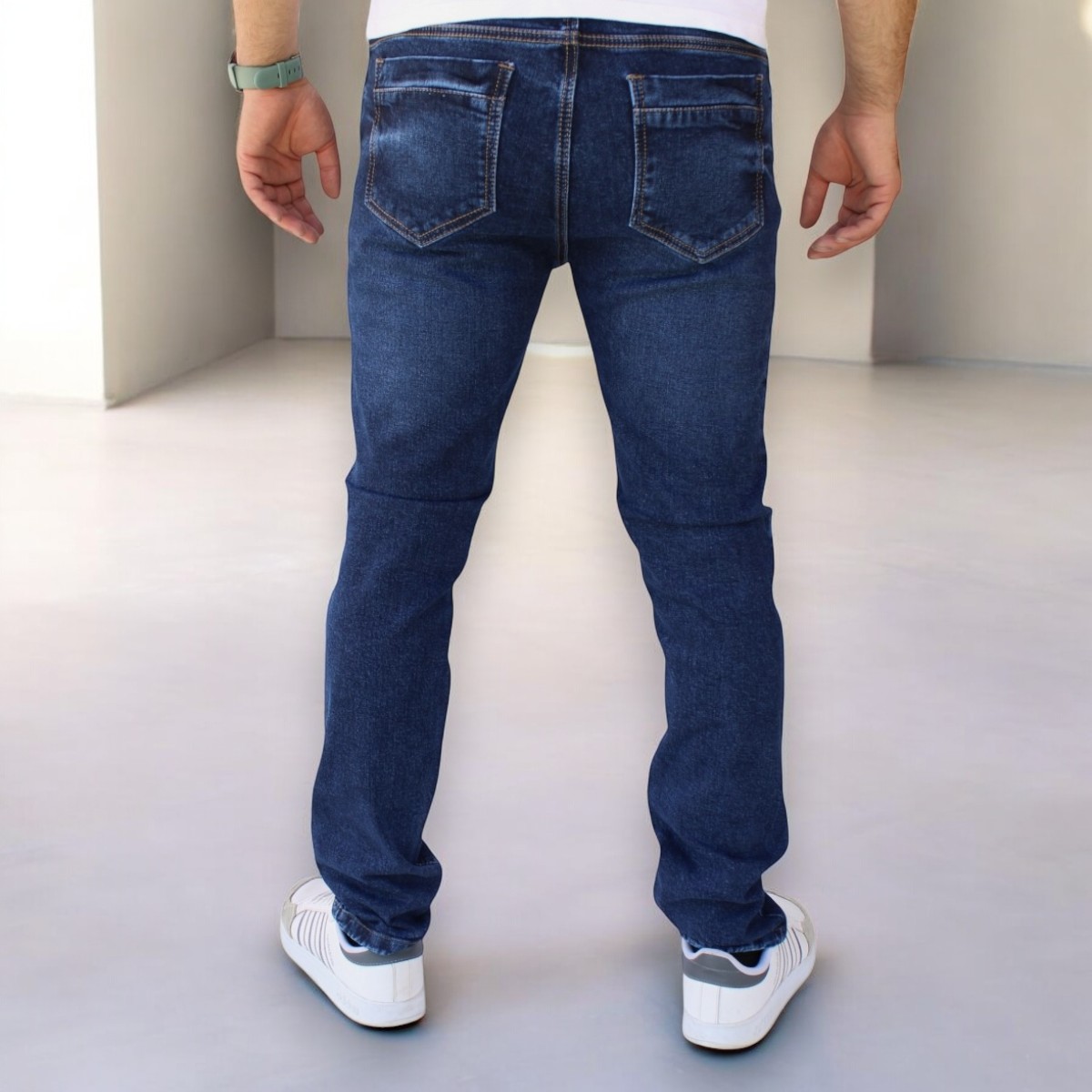 Foto 4 pulgar | Pantalón Slim Fit Mezclilla Azul Petroleo